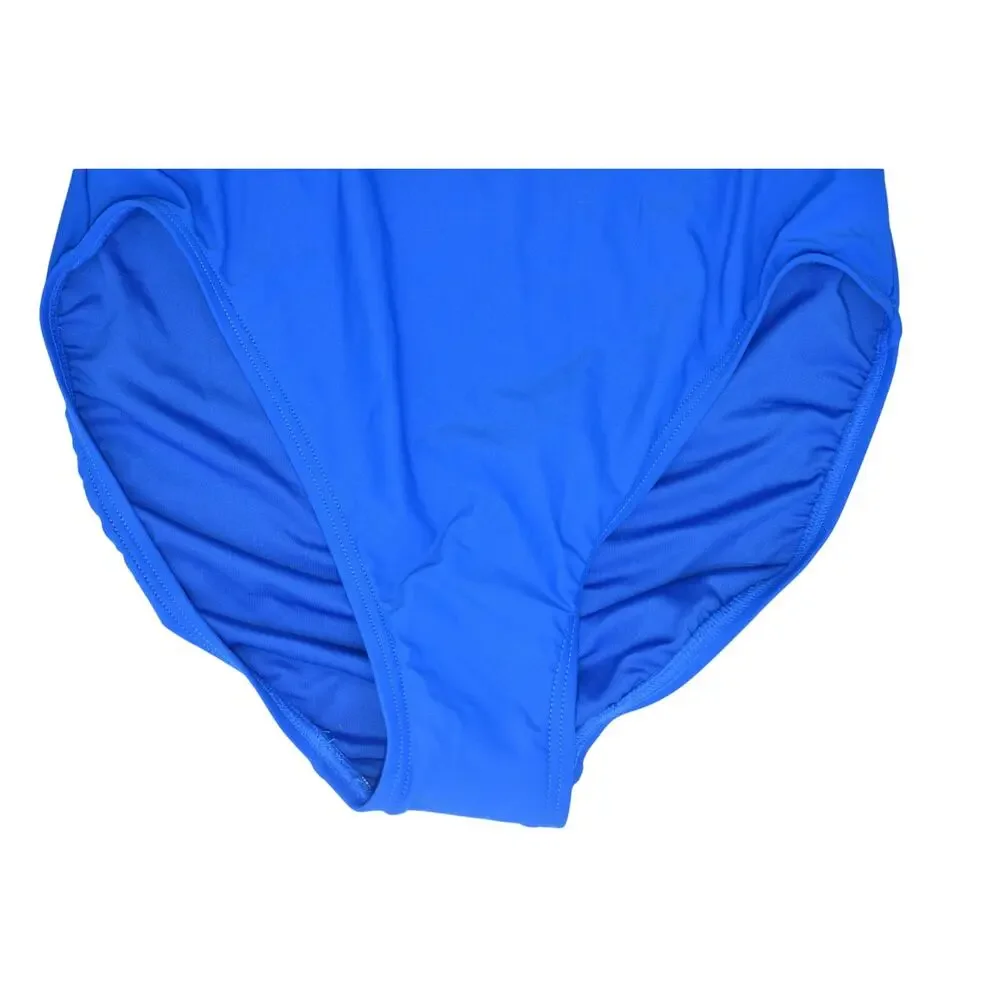 Kate Spade New York Color One Shoulder Bow Tie One Piece Swimsuit Glacier Blue